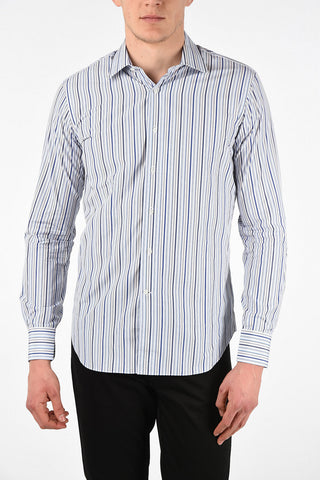 Cotton Candy Striped Shirt with Spread Collar 