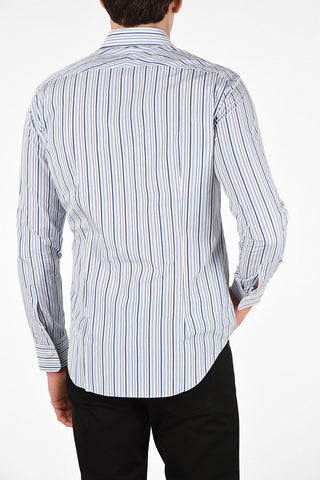 Cotton Candy Striped Shirt with Spread Collar 
