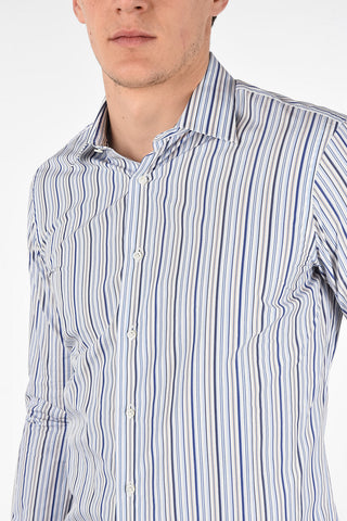 Cotton Candy Striped Shirt with Spread Collar 