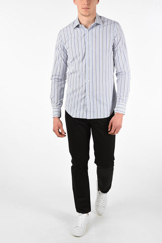 Cotton Candy Striped Shirt with Spread Collar 