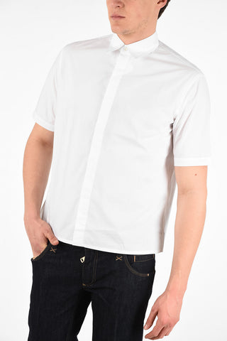 Camicia a Maniche Corte ABLA in Cotone con Collo Francese