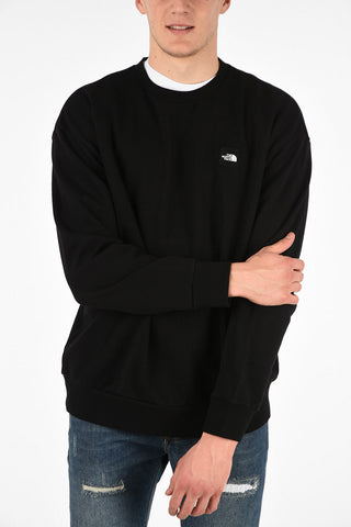 Cotton Oversized Crew-Neck Sweatshirt with Print 