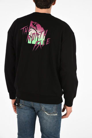 Cotton Oversized Crew-Neck Sweatshirt with Print 