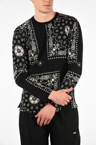 Printed Cotton Oversized Long Sleeve T-Shirt