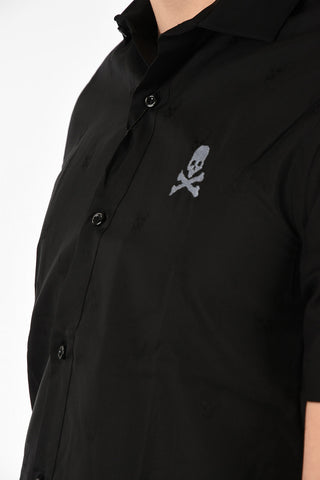 HOMME camicia SKULLYNICIOUS ricamo Teschio a Manica corta