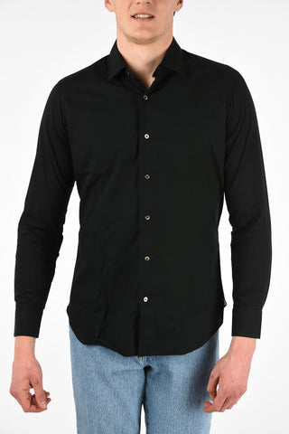 Camicia BERNA Con Collo Francese in Cotone Stretch