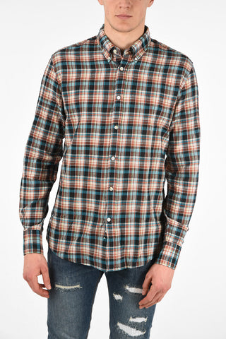 Camicia Button Down in Cotone Tartan 