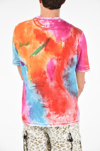 Two Tone Oversized Crew-Neck T-Shirt 