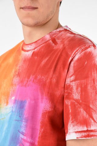Two Tone Oversized Crew-Neck T-Shirt 