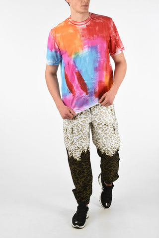 Two Tone Oversized Crew-Neck T-Shirt 