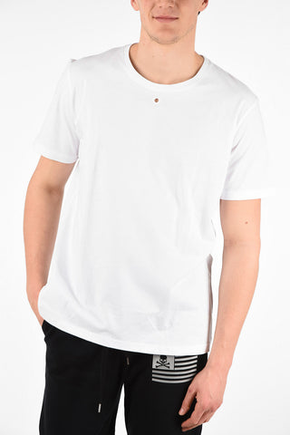 Cotton EMBROIDERED HOLE Crew-Neck T-Shirt