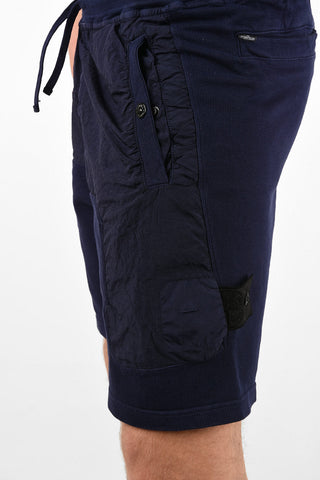Shorts in Cotone e Tessuto Tecnico con Coulisse