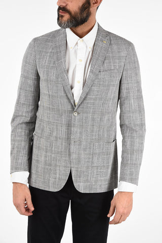 CC COLLECTION district check half lining side vents 2-button RIGHT blazer