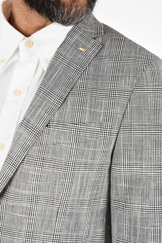 CC COLLECTION district check half lining side vents 2-button RIGHT blazer