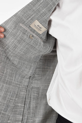 CC COLLECTION district check half lining side vents 2-button RIGHT blazer