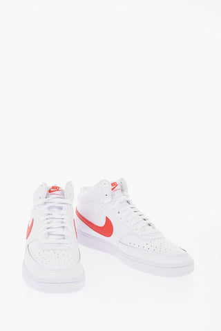 leather NIKE COURT VISION MID High-top Sneakers with Logo