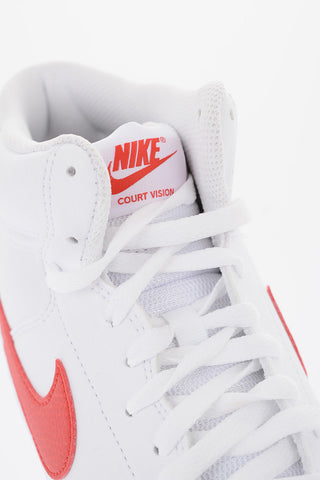 leather NIKE COURT VISION MID High-top Sneakers with Logo