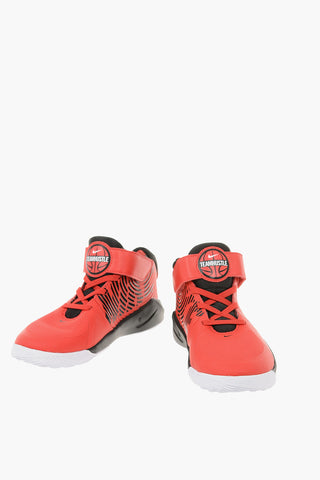High-top Sneakers TEAM HUSTLE D 9 (PS) in Pelle e Tessuto con Chiusura Velcro