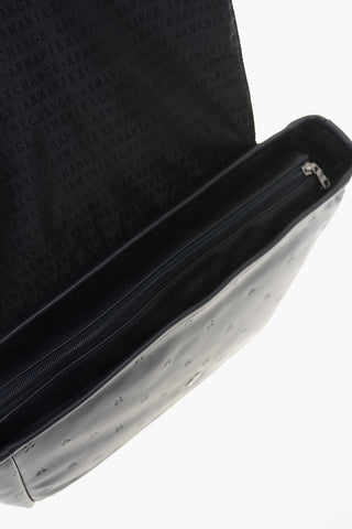 ARMANI EXCHANGE Monogram Embroidered Ecoletaher Messenger Bag
