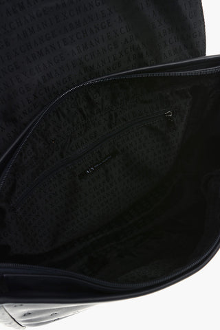 ARMANI EXCHANGE Monogram Embroidered Ecoletaher Messenger Bag