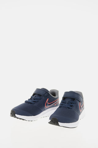 Leather and Fabric  NIKE STAR RUNNER 2 (PSV) Sneakers with Touch Strap