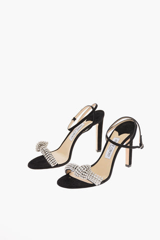 Suede THYRA 100 Sandals with Jewel Application 10Cm