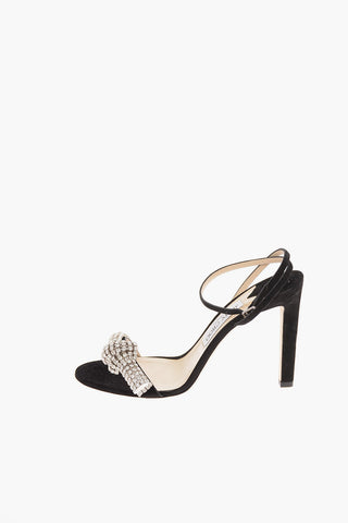 Suede THYRA 100 Sandals with Jewel Application 10Cm