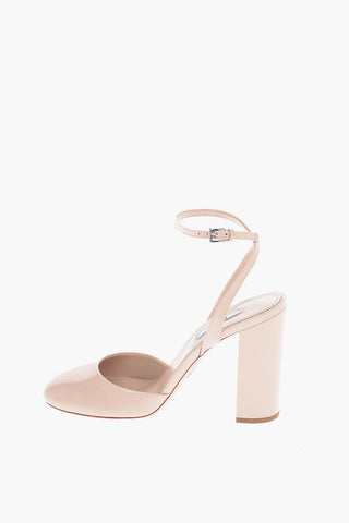Patent Leather Pumps with Ankle Strap 11 Cm