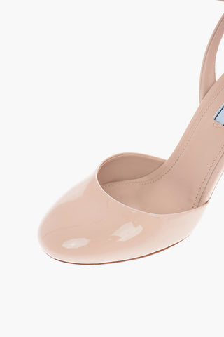 Patent Leather Pumps with Ankle Strap 11 Cm