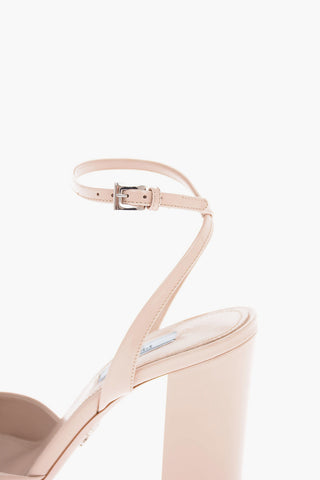 Patent Leather Pumps with Ankle Strap 11 Cm