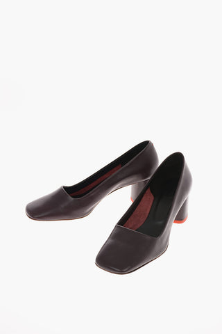 6cm leather MEGHAN Chunky Heel Pumps