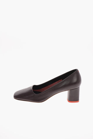 6cm leather MEGHAN Chunky Heel Pumps