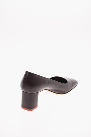 6cm leather MEGHAN Chunky Heel Pumps