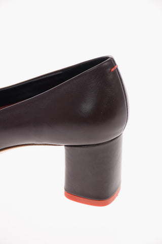 6cm leather MEGHAN Chunky Heel Pumps