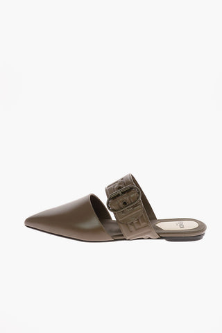 leather Point Toe Mules