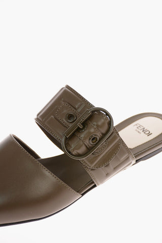 leather Point Toe Mules