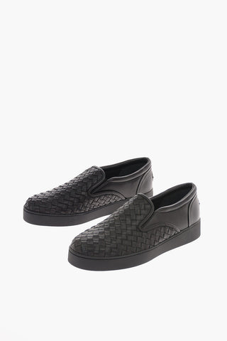 Braided leather Slip on sneakers