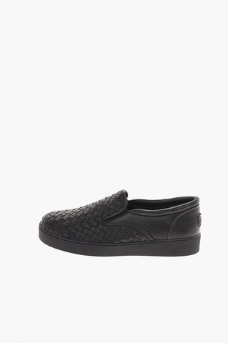 Braided leather Slip on sneakers