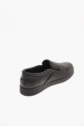 Braided leather Slip on sneakers
