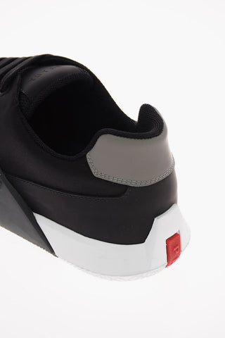 Leather Mesh Sneakers