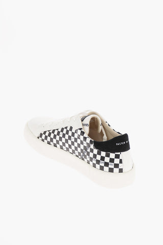 two tone Checked Leather low top Sneakers