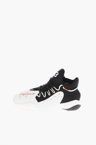 ADIDAS Leather and Fabric  Y-3 BYW BALL High-top Sneakers