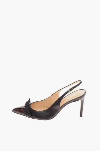 10cm leather PAULA Point Toe Slingback pumps