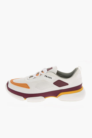 Mesh Sneakers with Leather Details