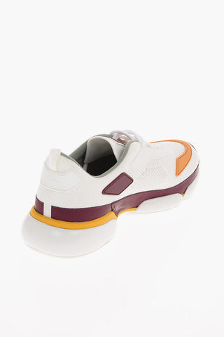 Mesh Sneakers with Leather Details