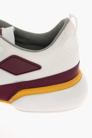 Mesh Sneakers with Leather Details