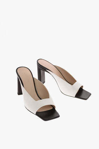 10cm leather ISA Square Toe Mules