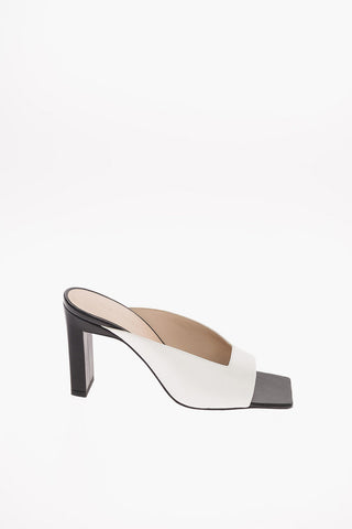 10cm leather ISA Square Toe Mules