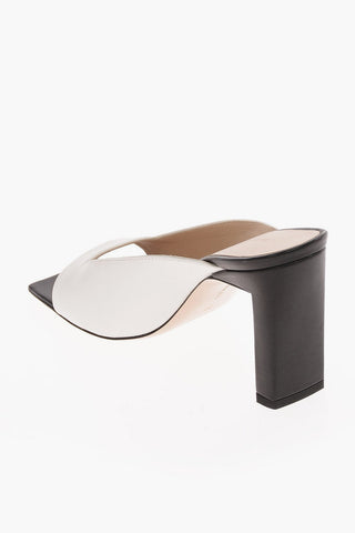 10cm leather ISA Square Toe Mules