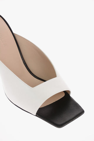 10cm leather ISA Square Toe Mules